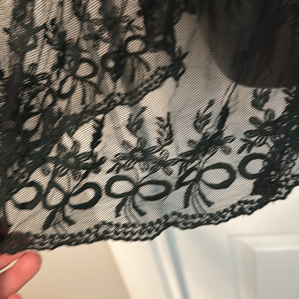 Black Lace Cardigan or Overlay Top | 3X - Picture 5 of 7